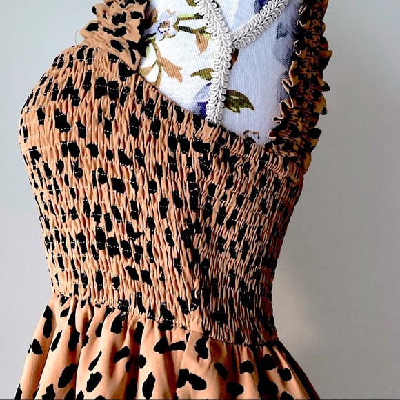 TUSSAH Women’s Sharni Animal Print Midi Dress Size 10 - Picture 8 of 15